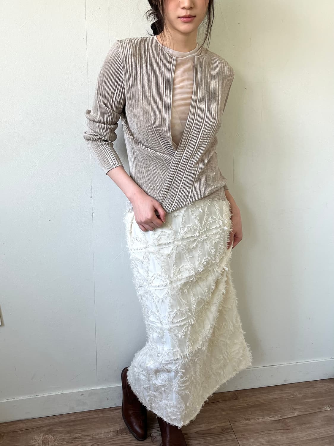 zootie 테슬 롱 스커트 상품이미지3