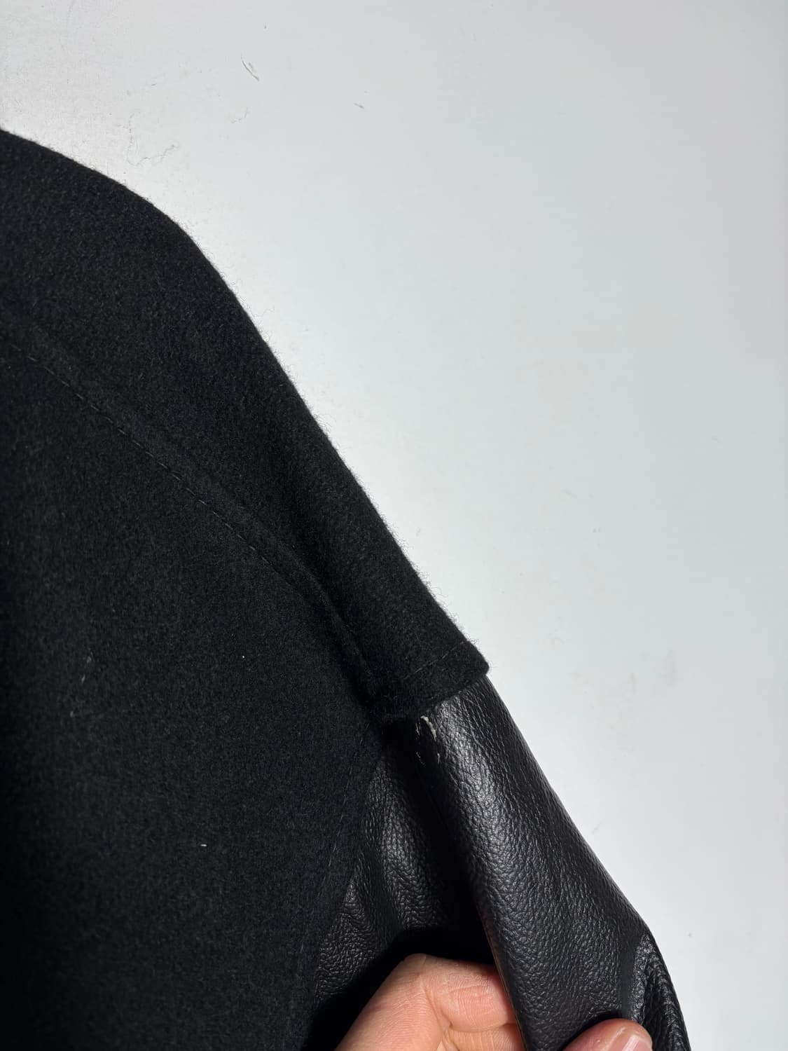 Burks bay 버크스 베이 울 가죽  바시티 자켓 상품이미지7