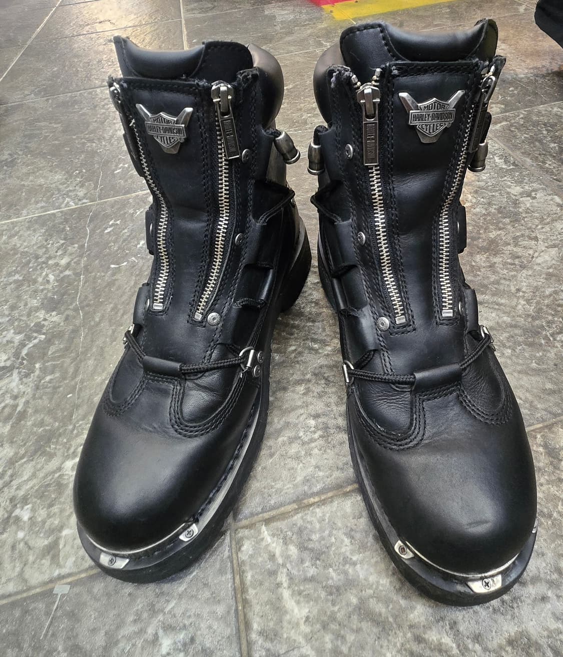 할리데이비슨 블랙 레더 부츠 상품이미지1