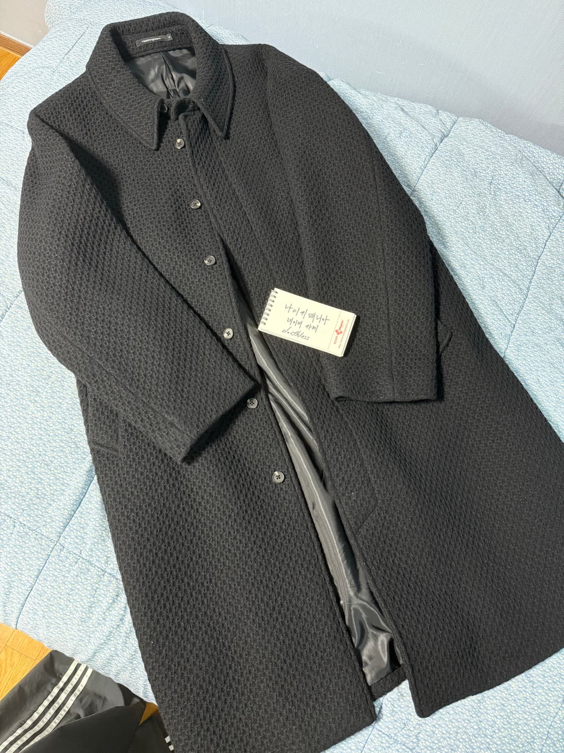 [4] 해칭룸 옵스큐라 트위드 코트 블랙 상품이미지2