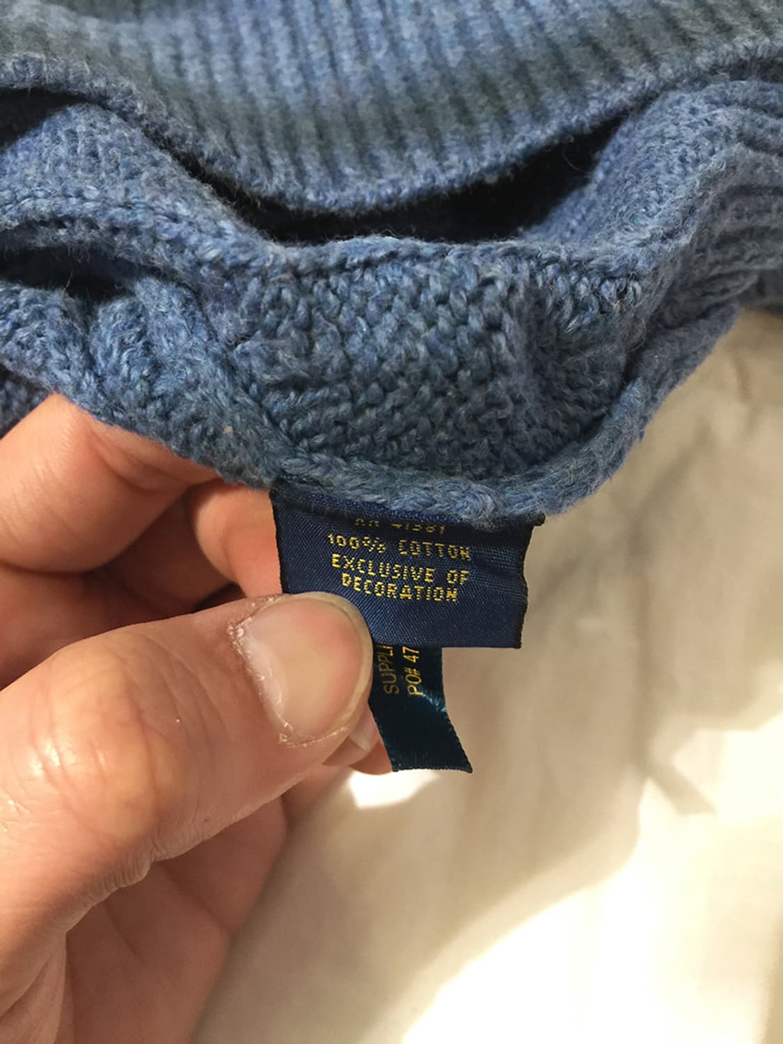 (WOMAN) 폴로랄프로렌 반집업 니트 스웨터 XL 상품이미지4