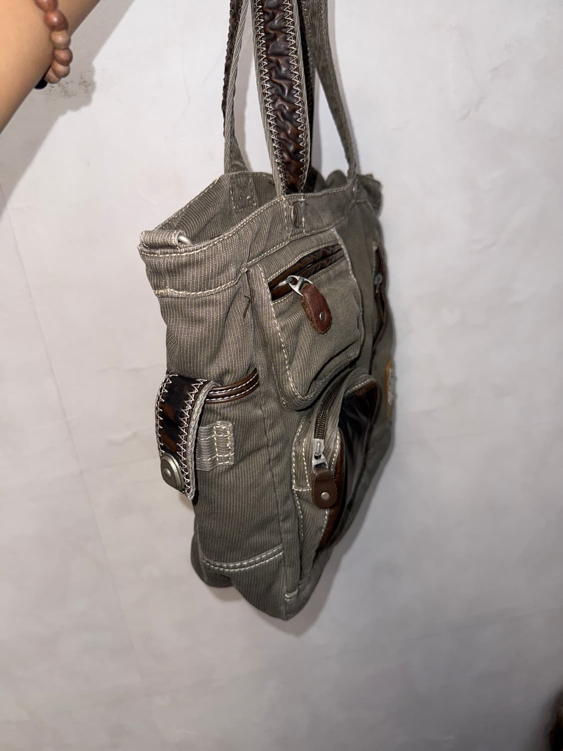 TOUGH jeansmith gray corduroy worker bag 상품이미지3