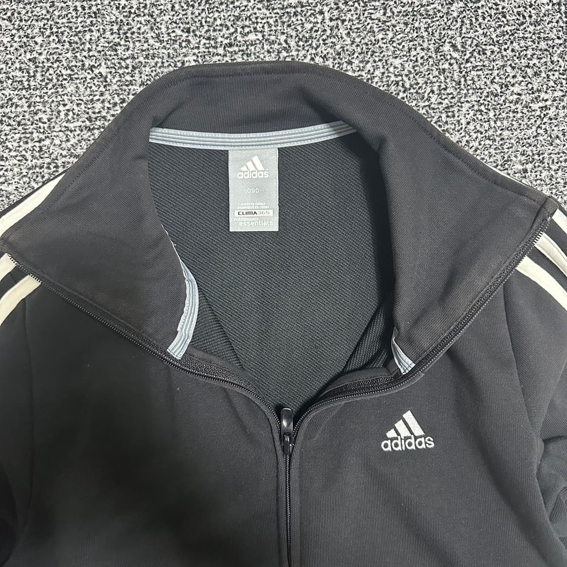 (90) 아디다스 코튼 트랙탑 져지 블랙 상품이미지2