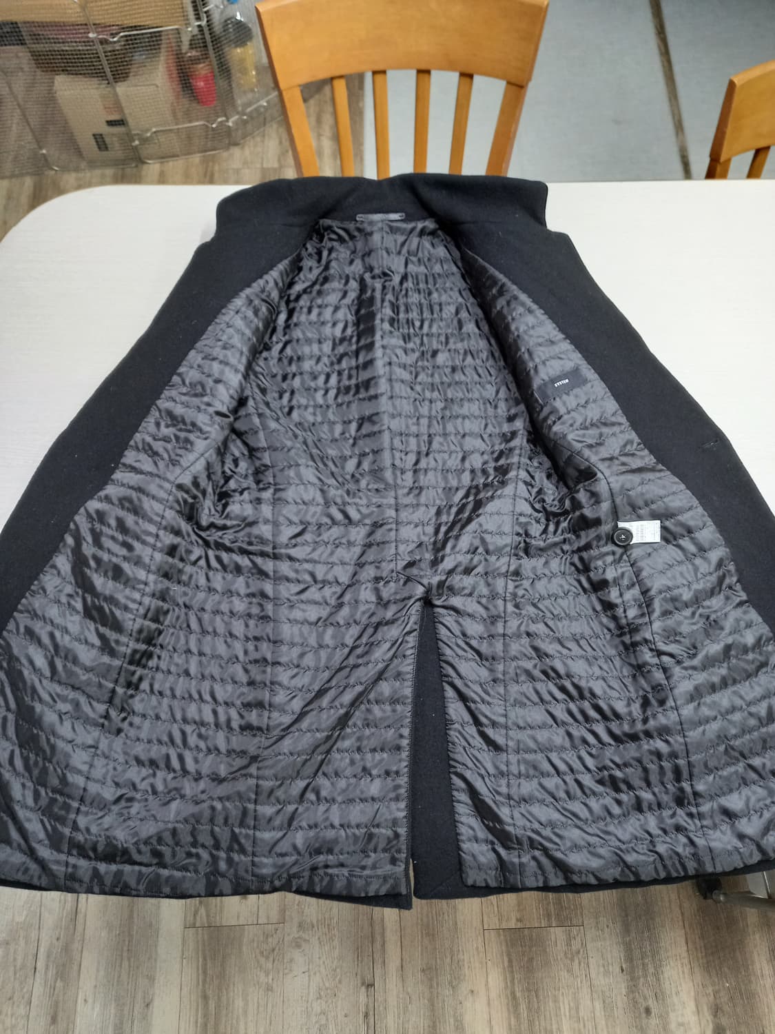 L100 SYSTEM Kor 울89% 하프코트 블랙 L-694 상품이미지6