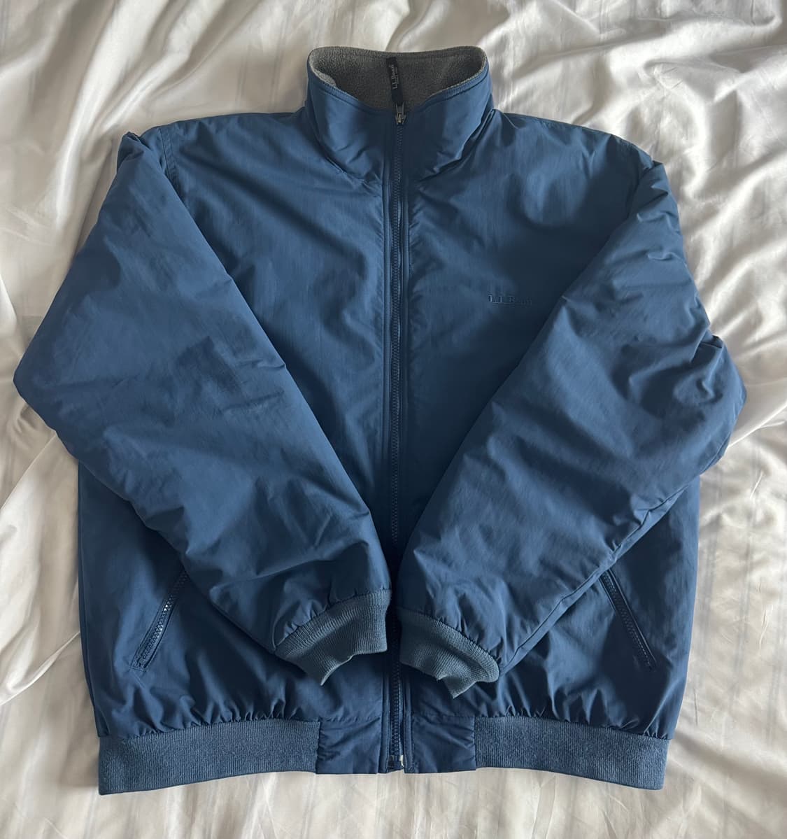 [L] 00s 엘엘빈 ll bean 웜업 자켓 다크블루 상품이미지1