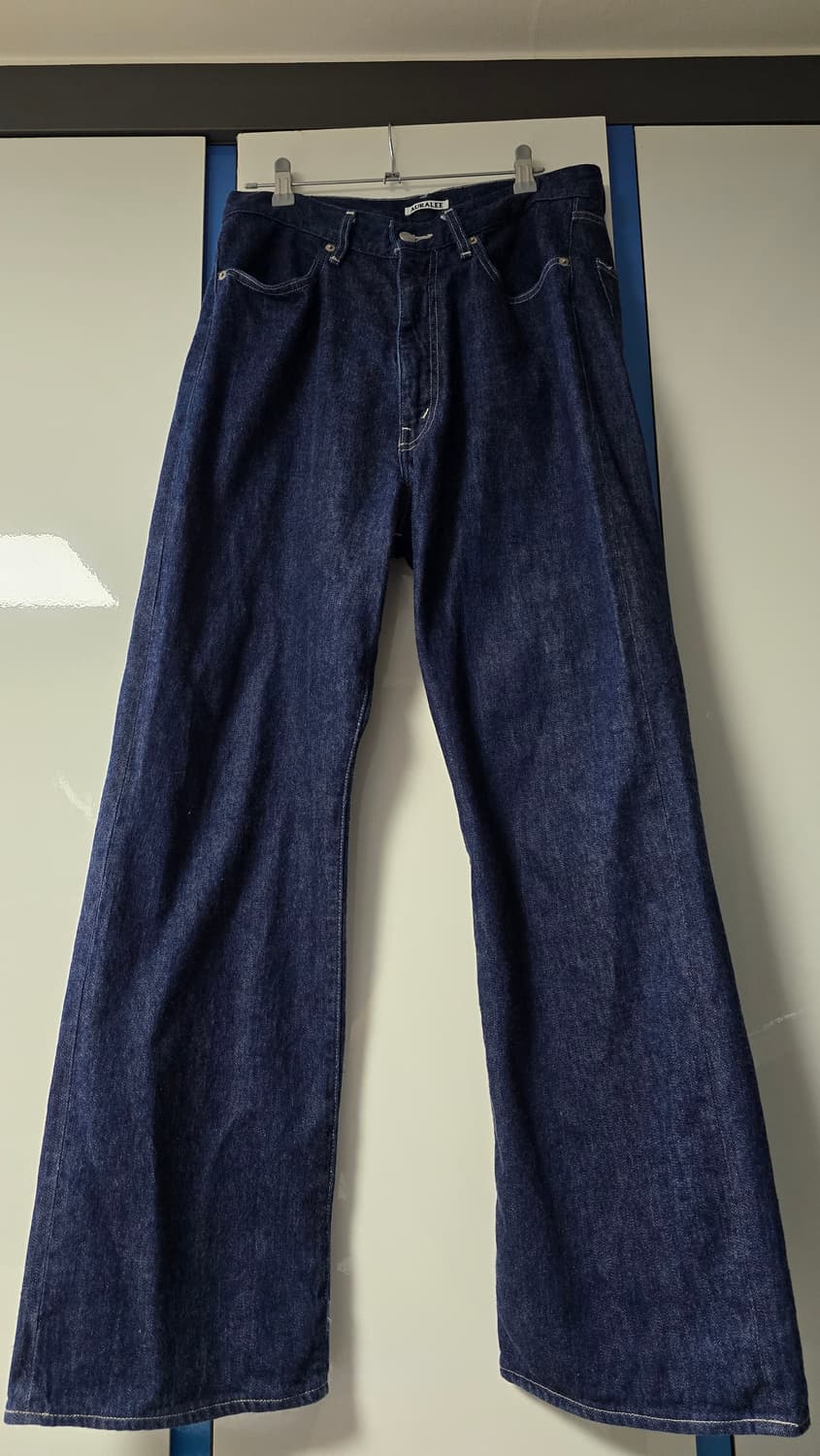 [3] 오라리 셀비지 라이트 데님 팬츠 인디고 상품이미지5