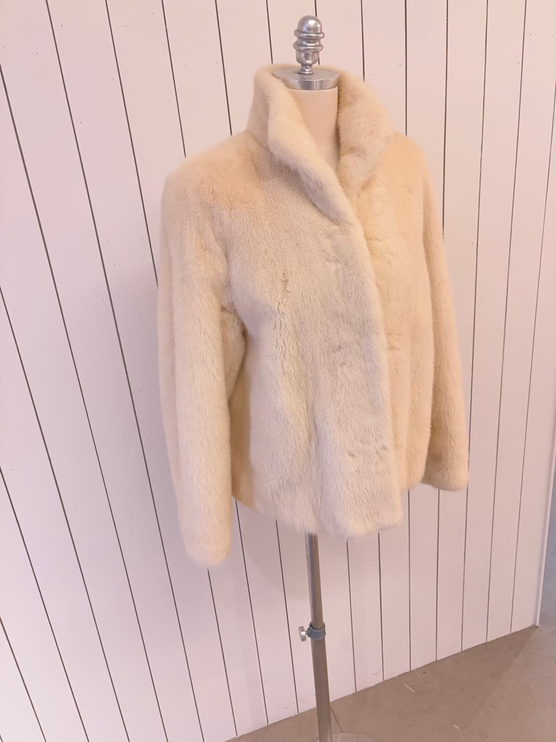 아이보리 밍크 퍼 자켓 상품이미지3