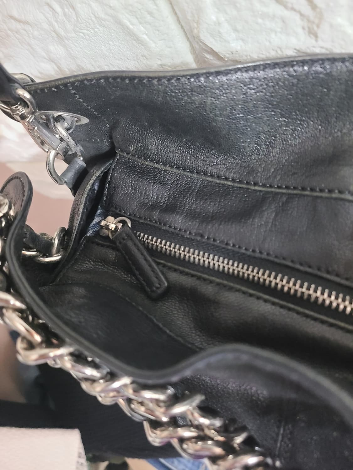 시슬리 가죽 체인 숄더백 상품이미지8