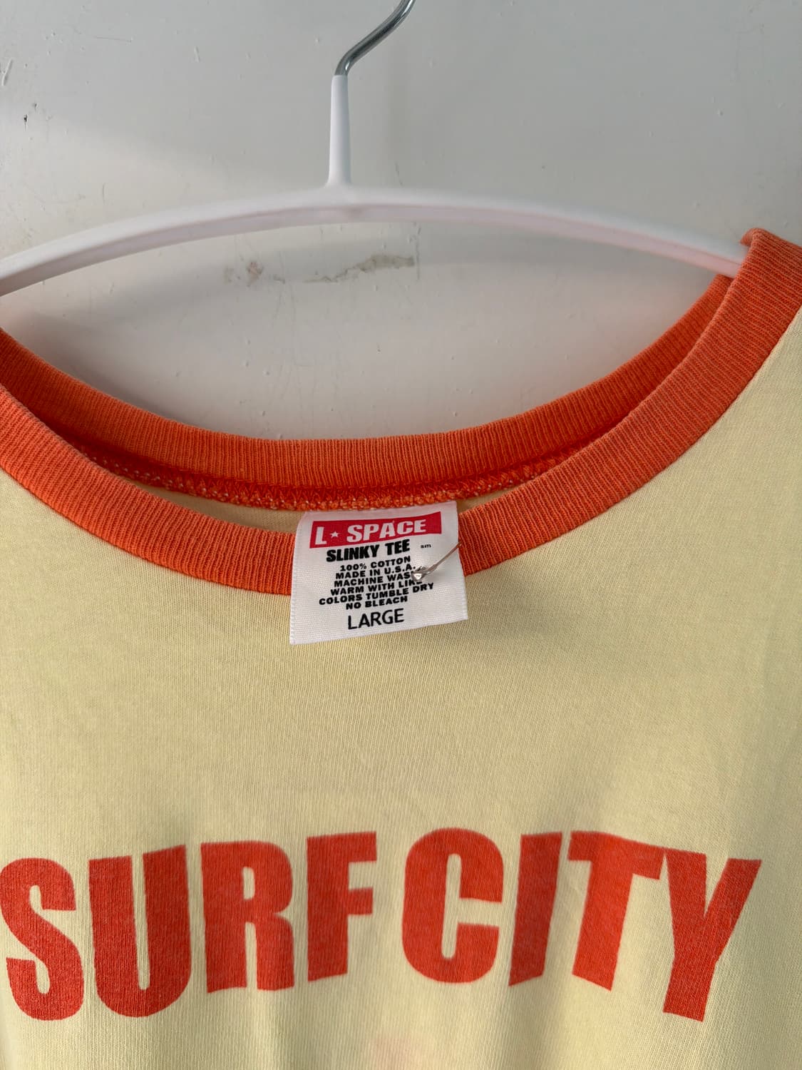 빈티지 surf city 링거 반팔티 상품이미지6