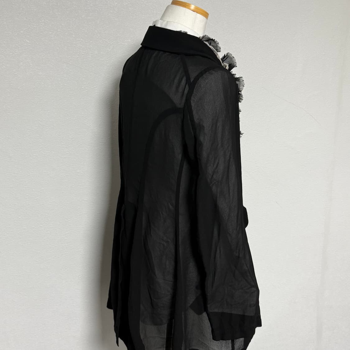 14ss 꼼데가르송 꼼데가르송 오간자 프릴 시스루자켓m 상품이미지3