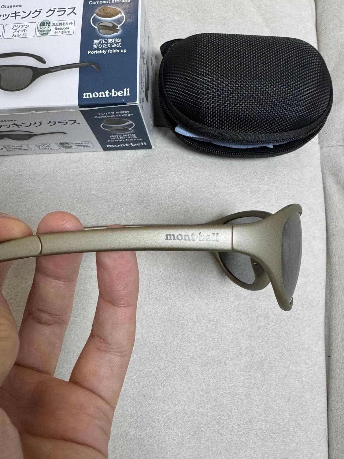 몽벨 폴러라이즈드 트레킹 선글라스 편광 렌즈 실버 라이트그레이 상품이미지2