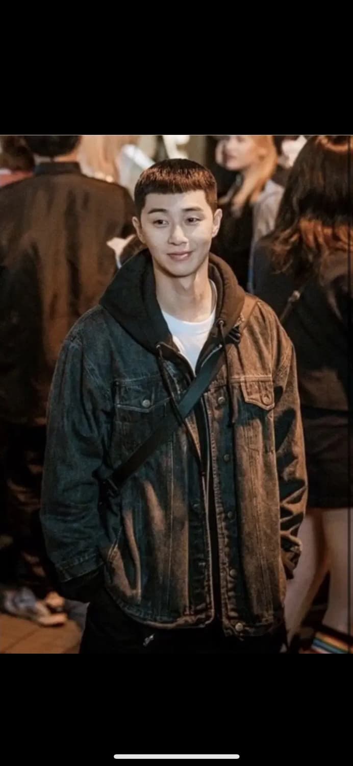 [준지] 데님 흑청 트러커 46사이즈 상품이미지2