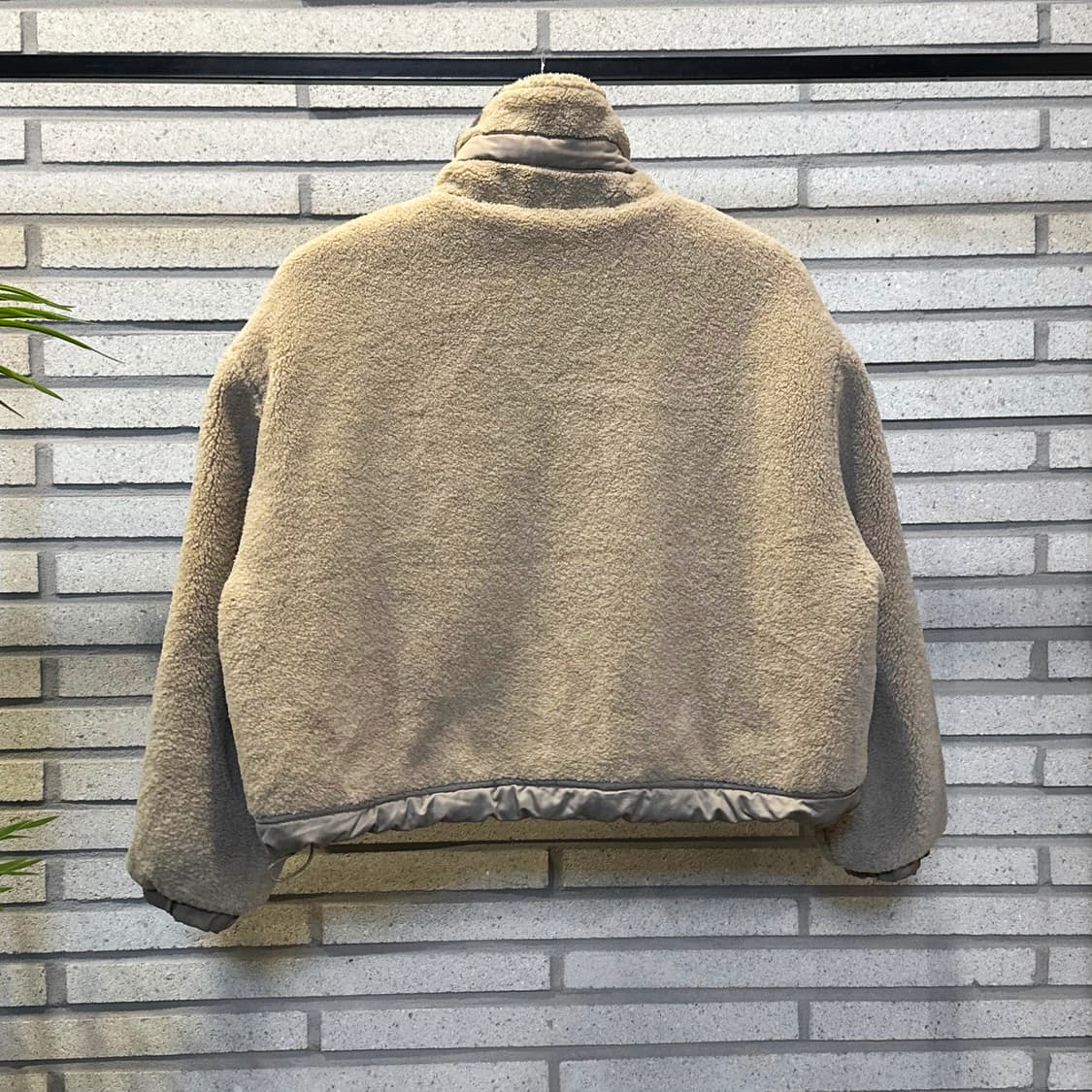 ZARA 자라 셰르파 플리스 숏 자켓 빅포켓 스트링 디테일 베이지 상품이미지3