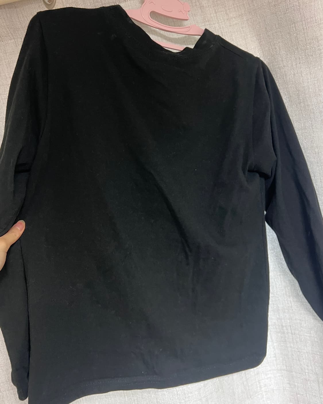 검정 영어레터링 긴팔티 상품이미지2