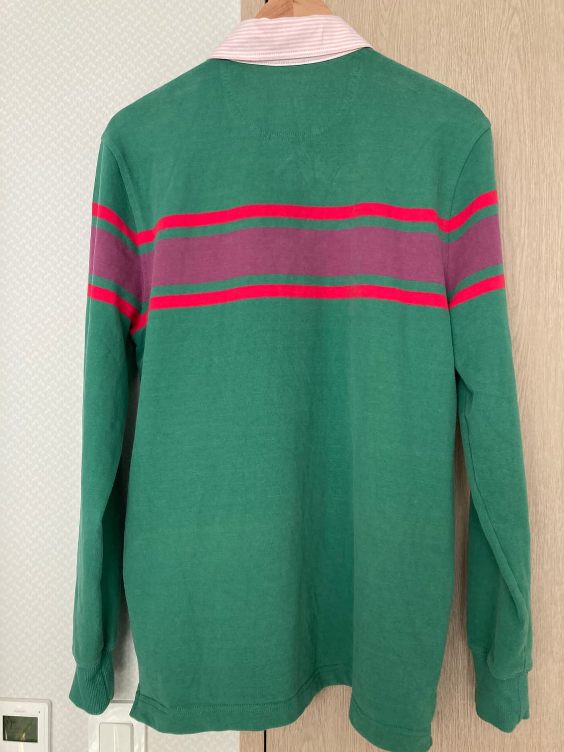 브룩스브라더스 그린 / 퍼플 스트라이프 럭비티 M 상품이미지3