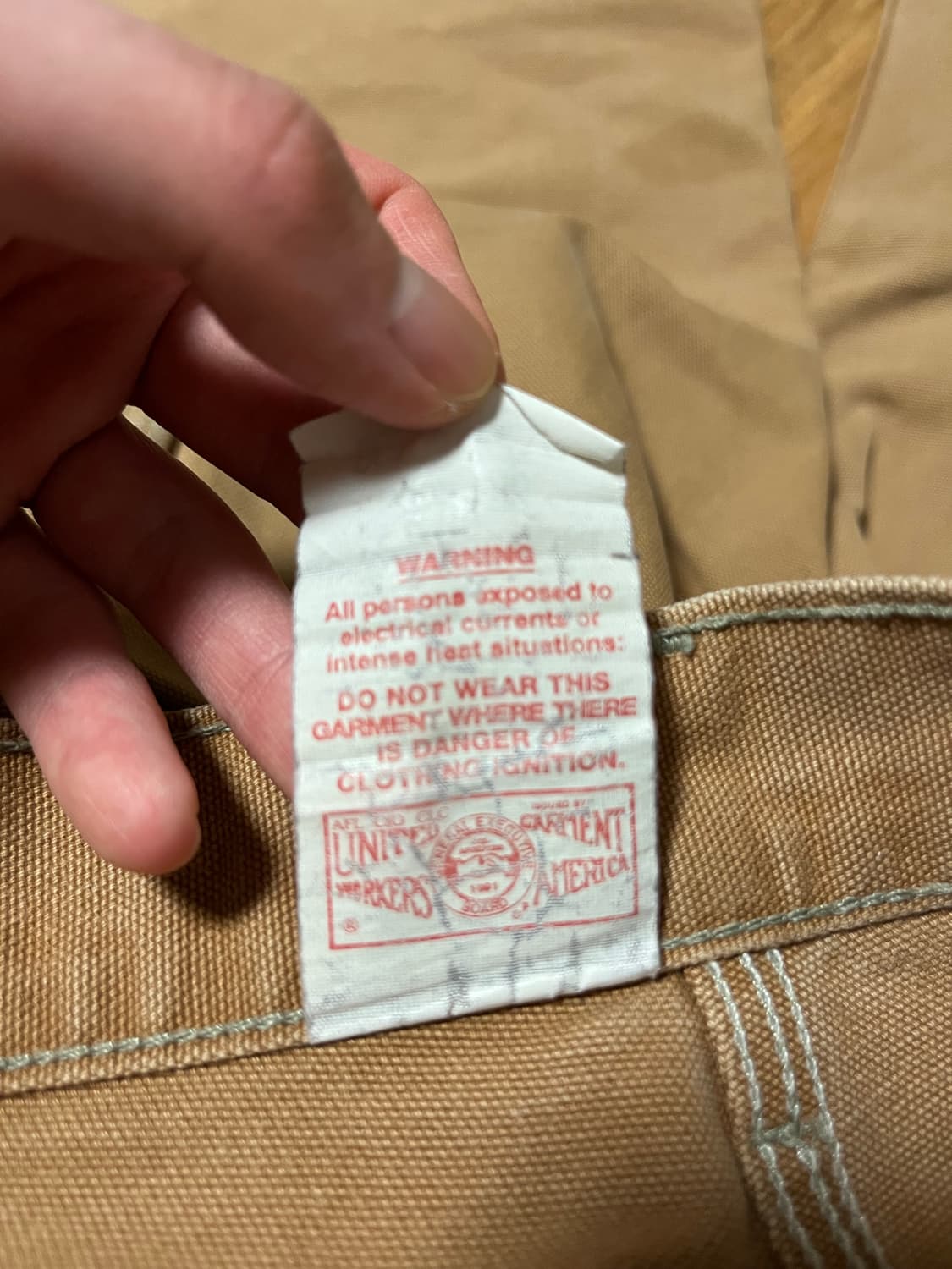 80s 칼하트 더블니 팬츠 탄색상 usa 상품이미지4