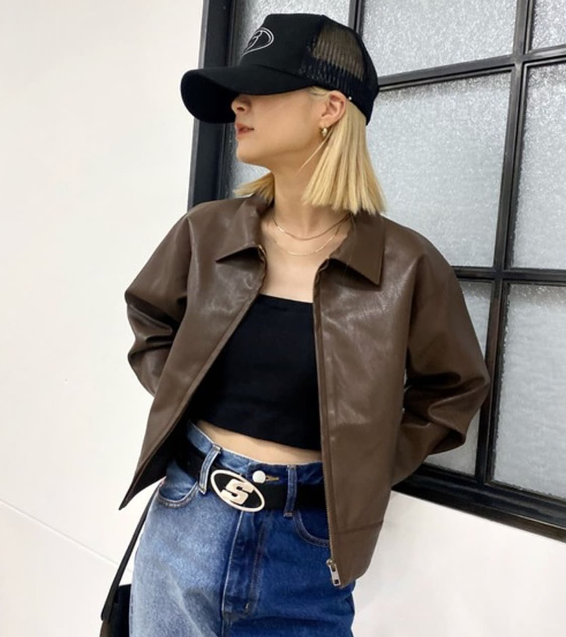 WHO’S WHO GALLERY - CROP LEATHER JACKET 상품이미지2