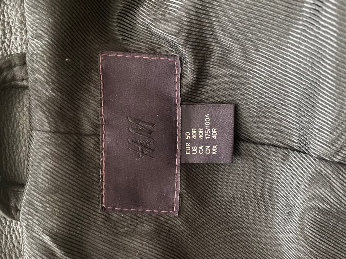 H&M 프리미엄 라인 가죽 라이더 재킷 100사이즈 상품이미지7