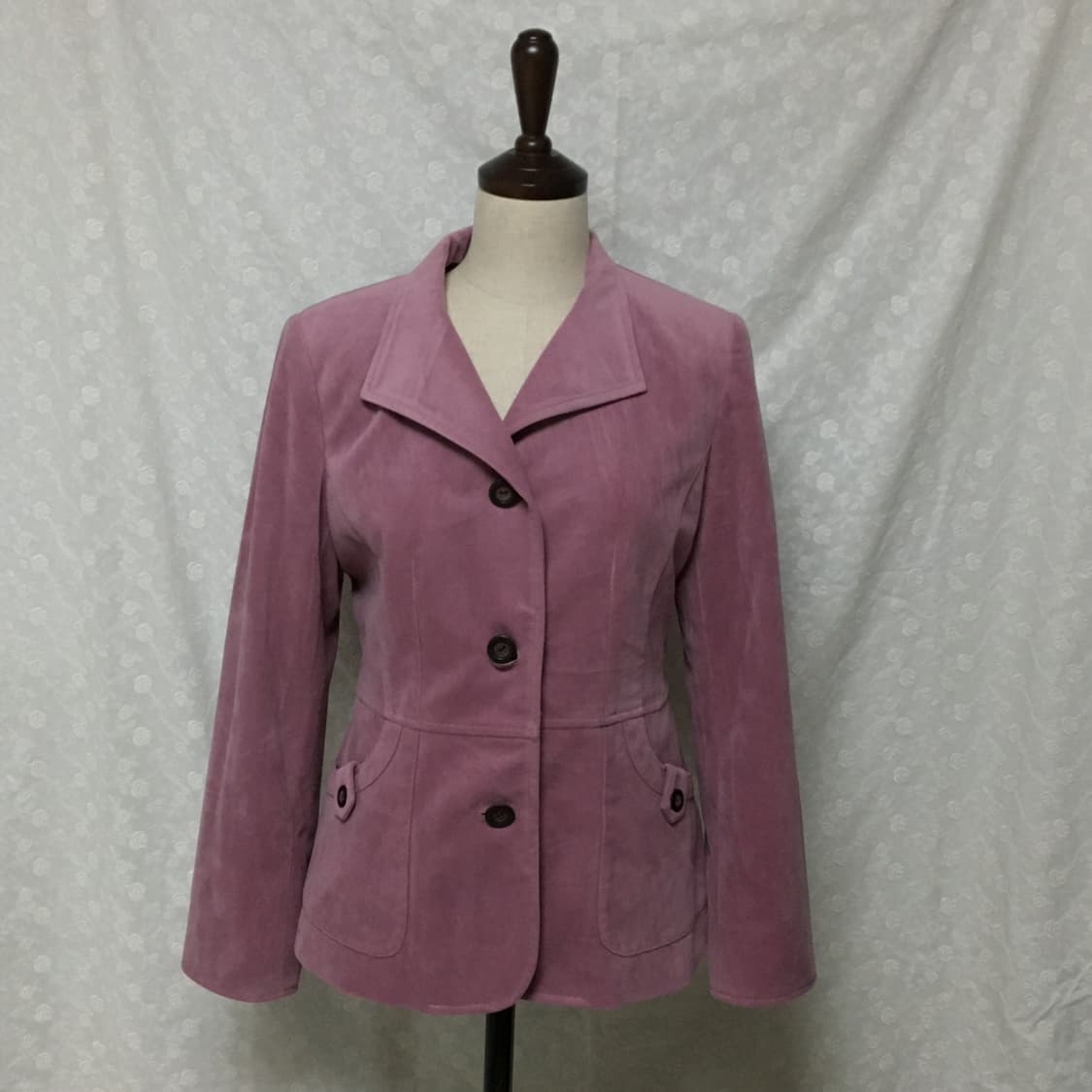 빈티지 로즈핑크 스웨이드 자켓 상품이미지1