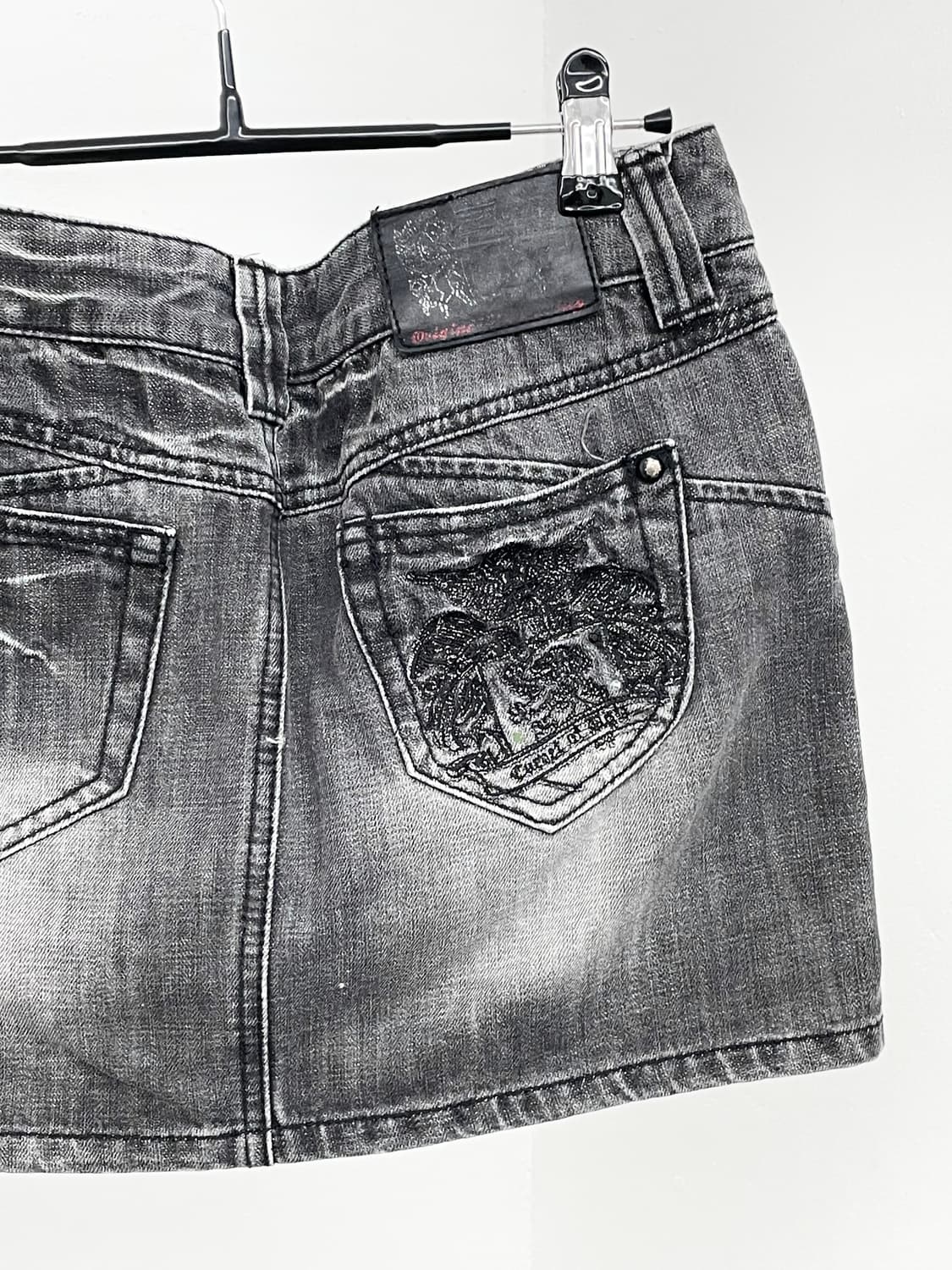 흑청 워싱 자수 스커트 상품이미지8