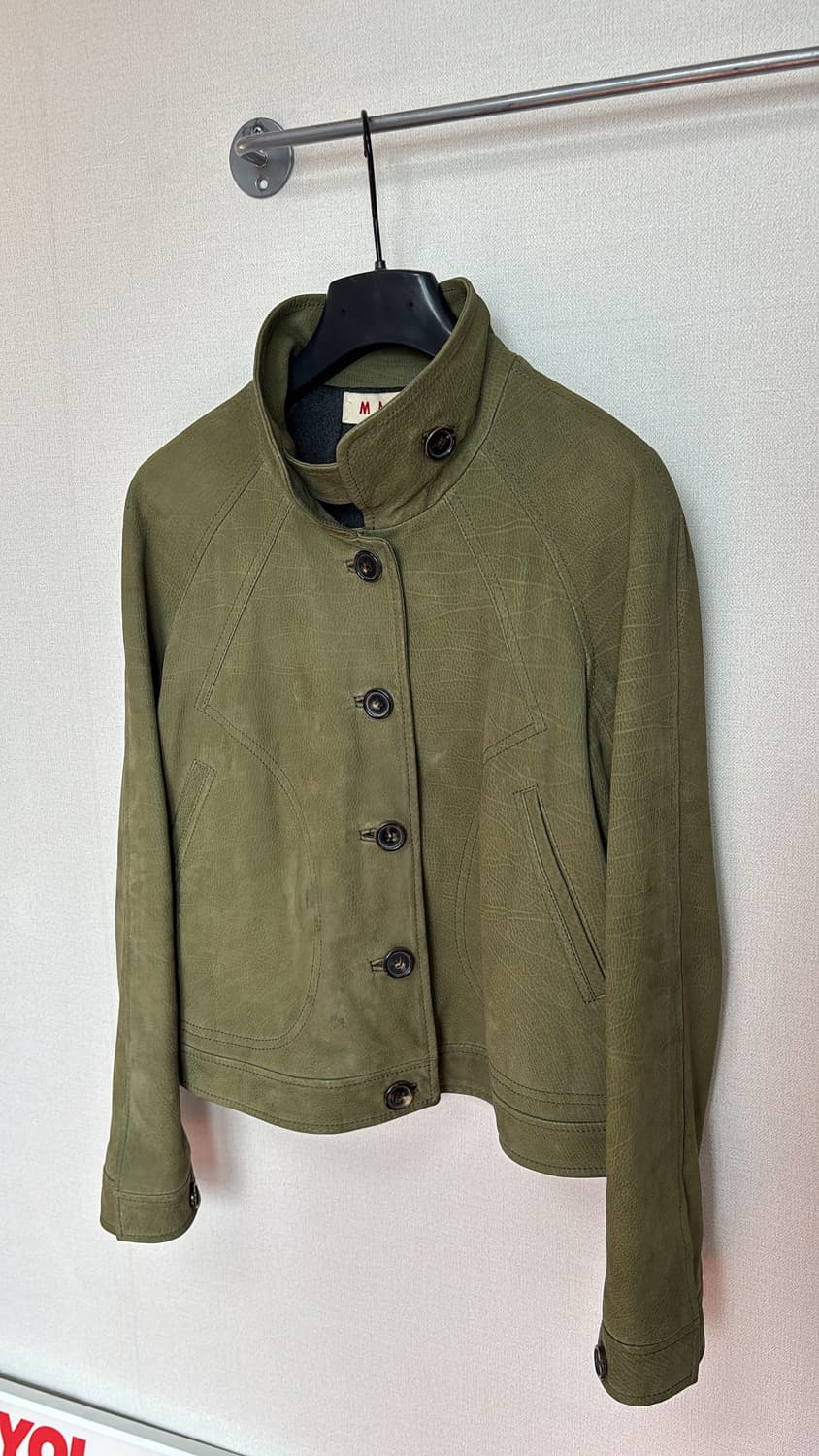Calfskin High Neck Jacket 상품이미지4