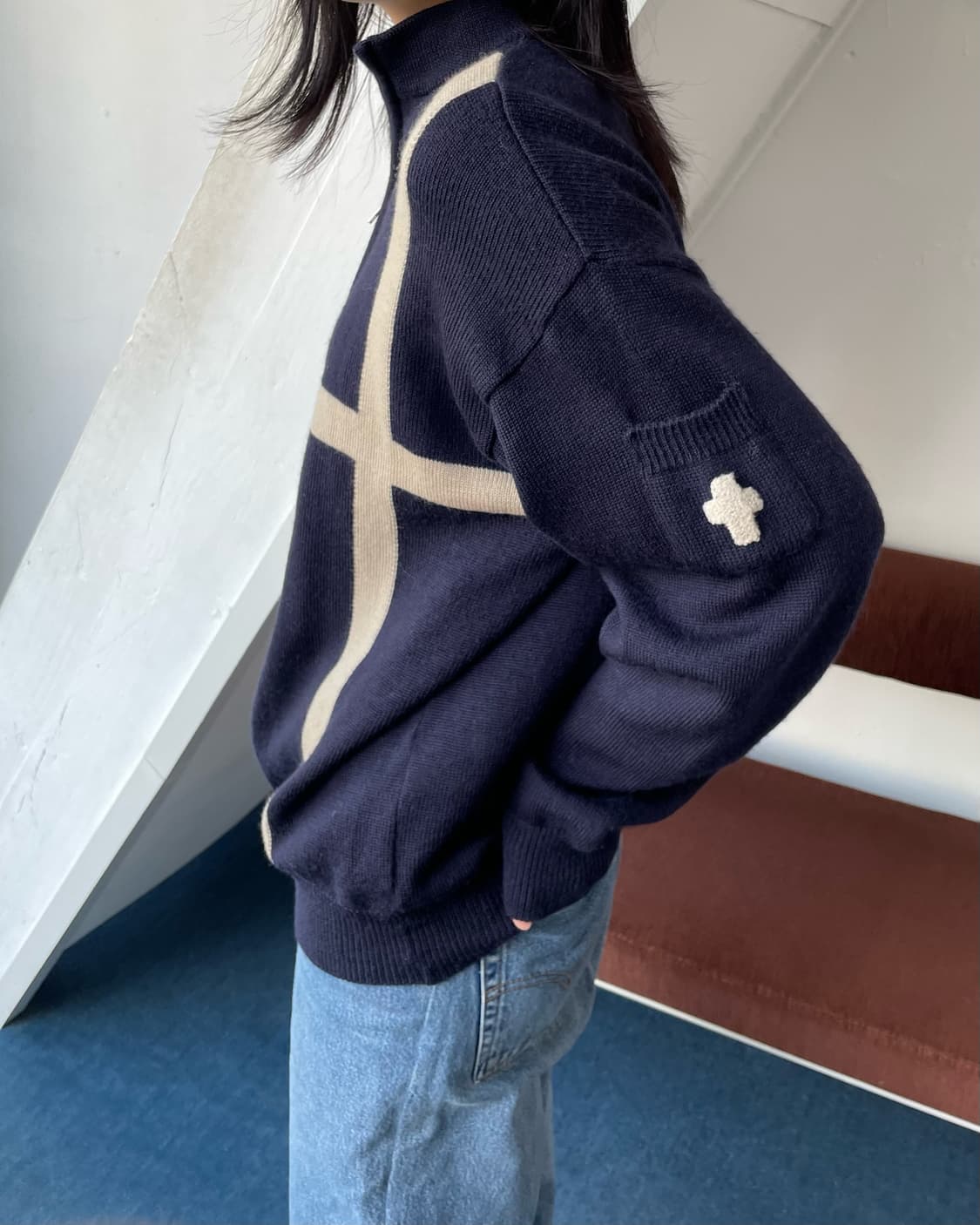 Vintage zip-up knit 상품이미지6