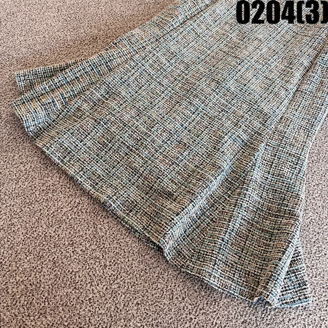 [M] 아델 여성 트위드 슬리브리스 플레어 탑 롱 원피스 0204(3) 상품이미지3