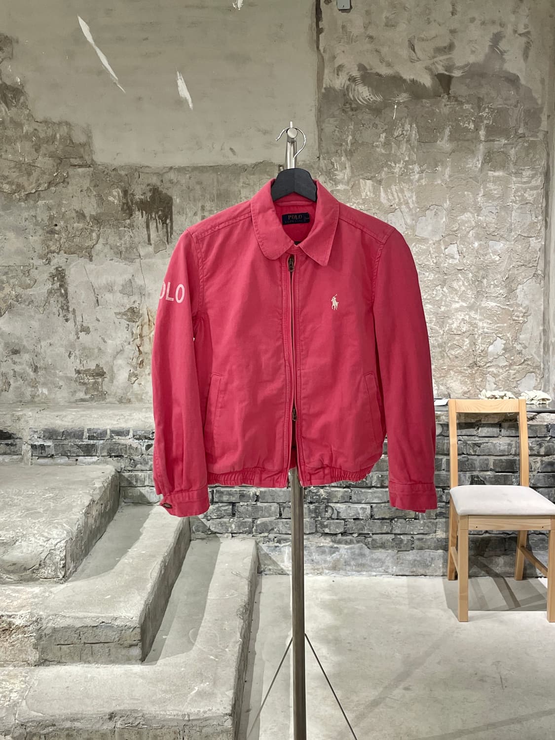 폴로 랄프로렌 플라밍고 화이트포니 스펠링 투 웨이 스윙 탑 자켓 상품이미지1