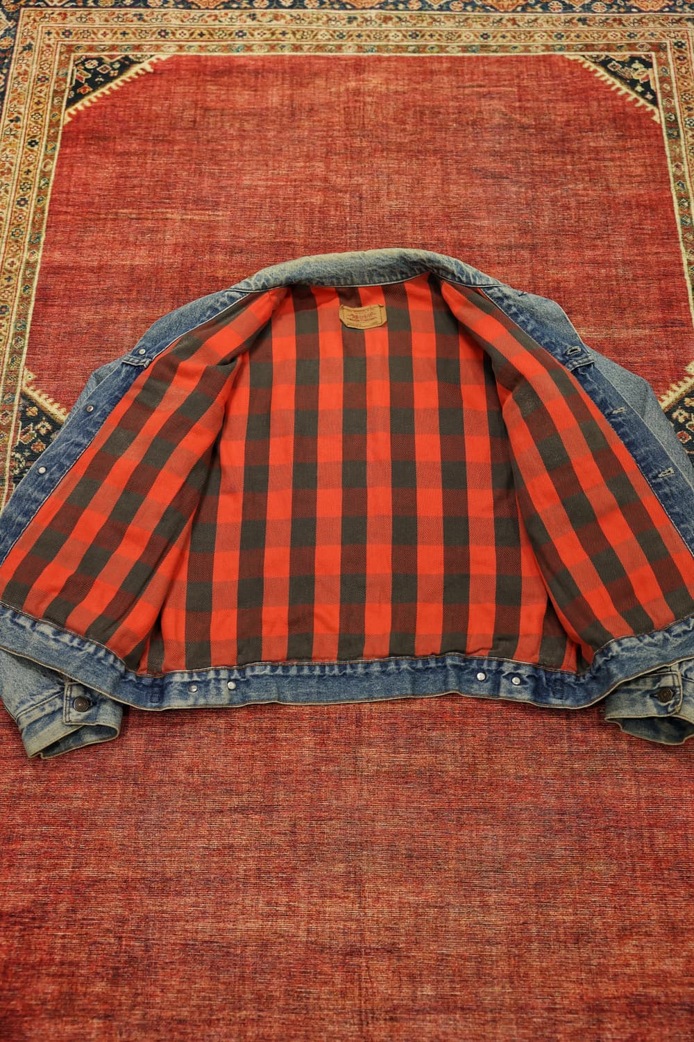 80s 빈티지 리바이스 체크 안감 트러커자켓 판매 상품이미지8