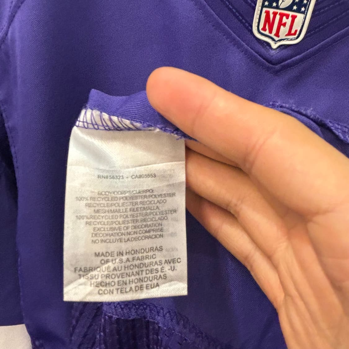 나이키 X NFL 미네소타 바이킹스 퍼플 유니폼 져지 L 상품이미지6