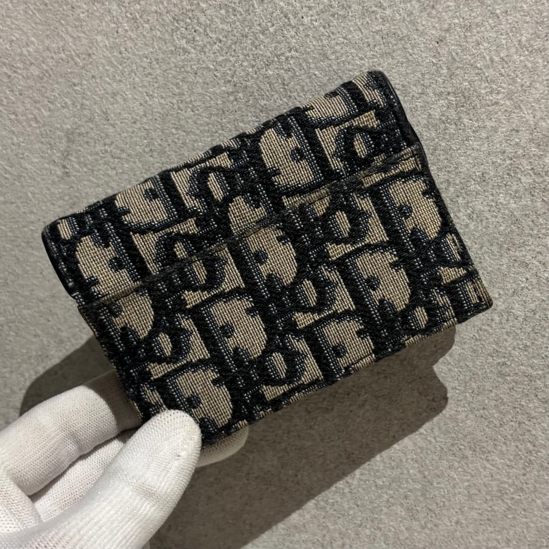 A OS사이즈 디올 오블리크 새들 플랩 카드지갑 베이지 상품이미지2