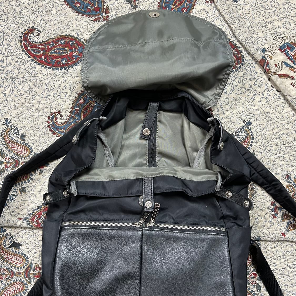 요지 야마모토 YSACCS 레더 나일론 백팩 상품이미지3