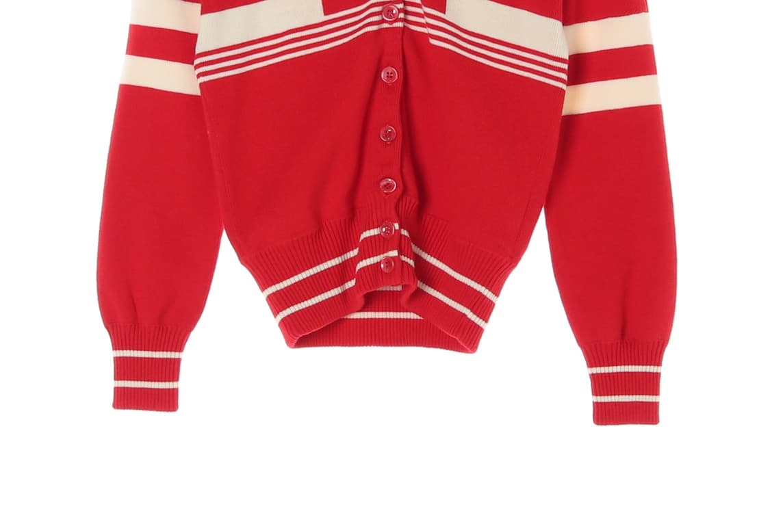 메종 마르지엘라 레드 브이넥 울 니트 가디건
 상품이미지3