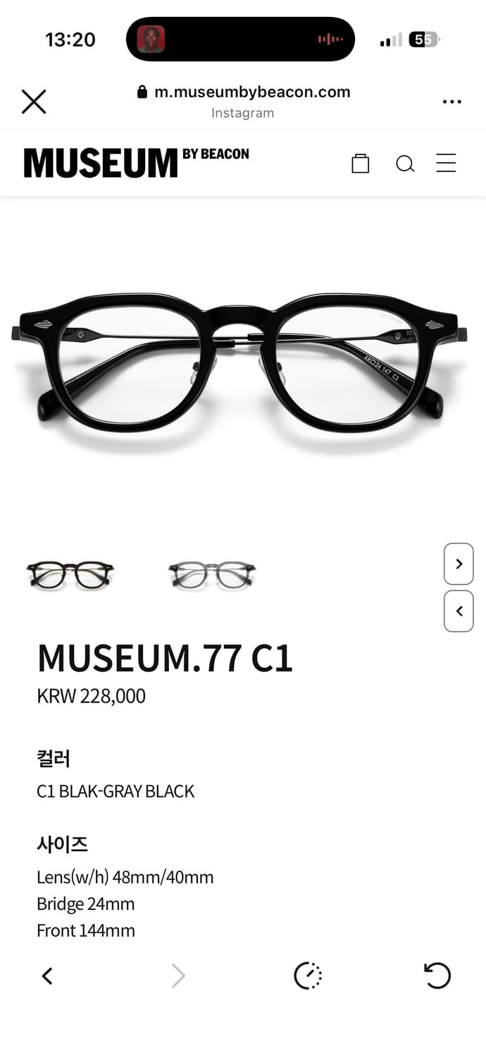 museum by beacon museum.77 c1 안경 상품이미지1