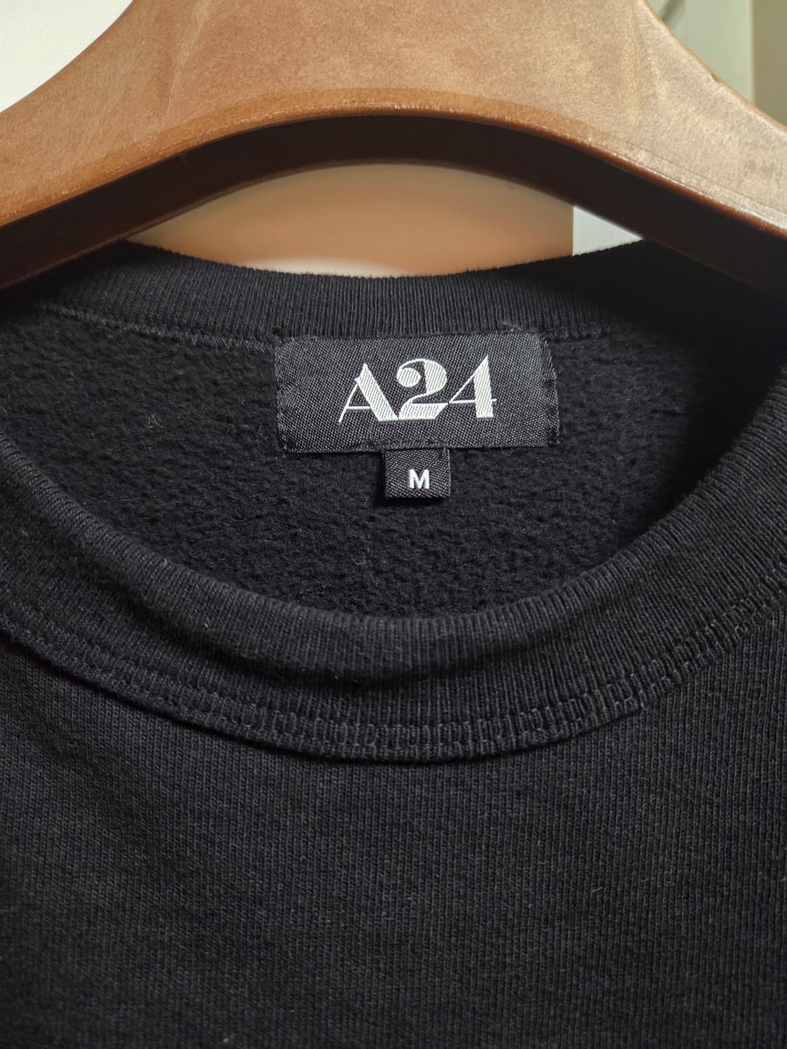 A24 크루넥 스웻셔츠 블랙 M 상품이미지3