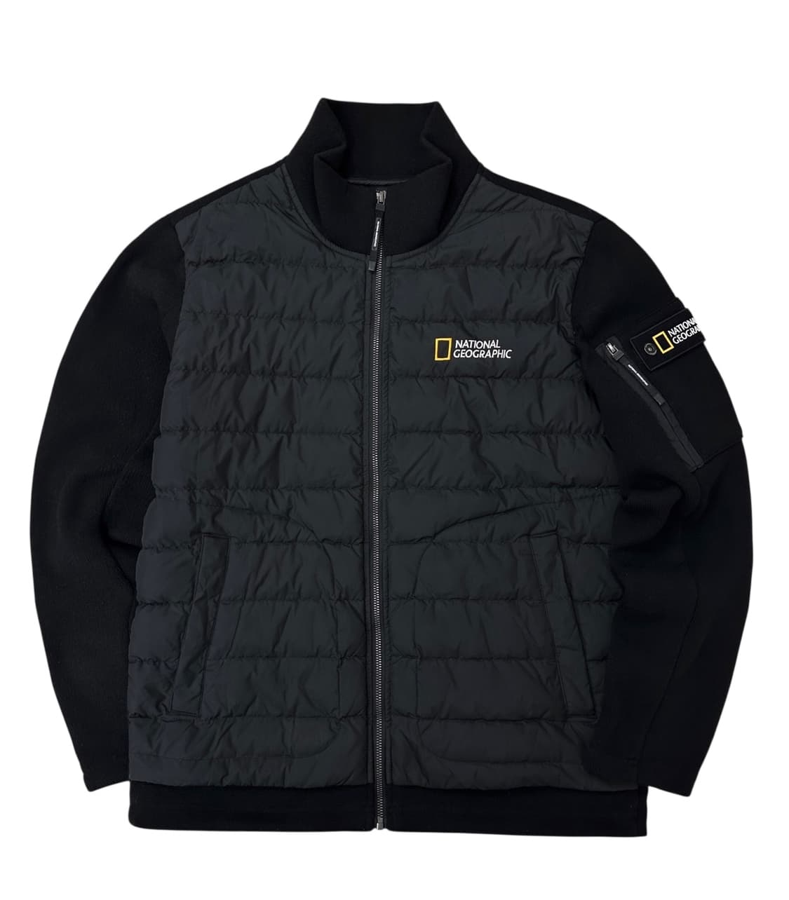내셔널지오그래픽 구스다운 경량패딩+니트집업  블랙 (XL) 상품이미지1