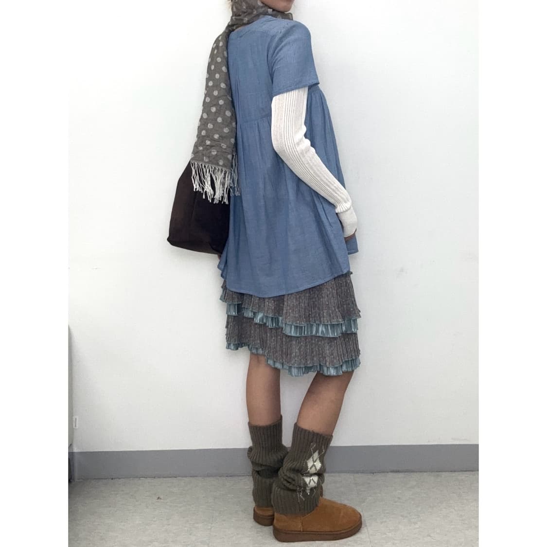 빈티지 모리걸 데님 반팔 원피스 상품이미지9