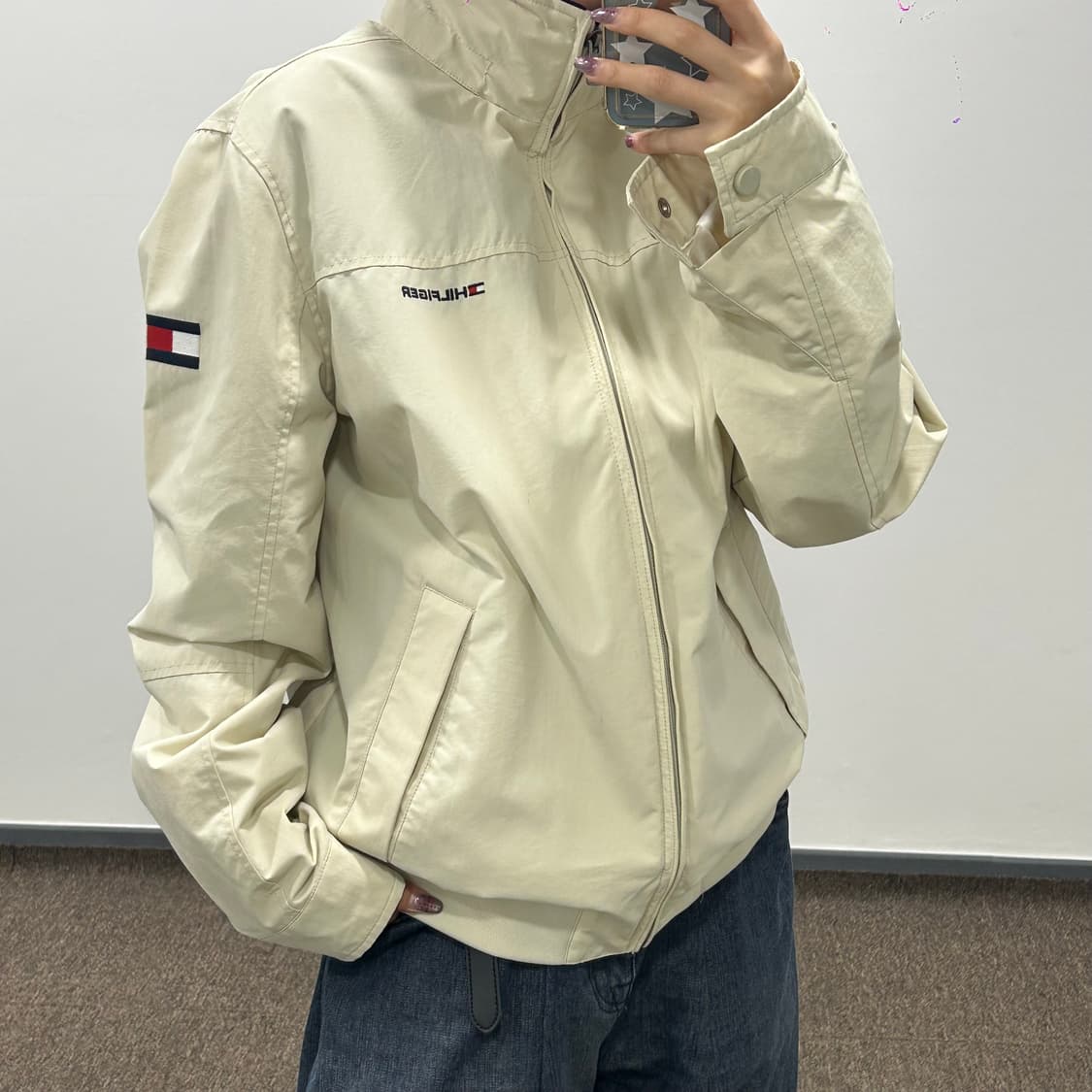 Tommy hilfiger 타미힐피거 사이드&넥 포인트 아이보리 자켓 상품이미지2