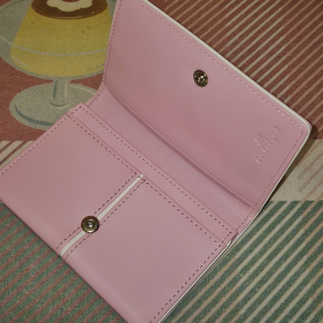 90s 한정 꾸레쥬 딸기 우유 레더 카드 지갑 상품이미지7