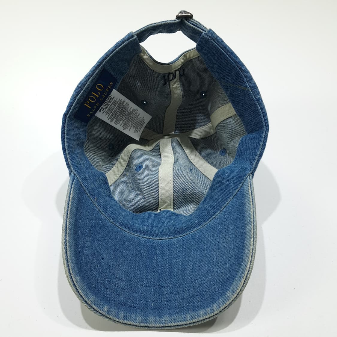 CN998 폴로 랄프로렌 데님 블랙 자수 볼캡 모자 상품이미지6