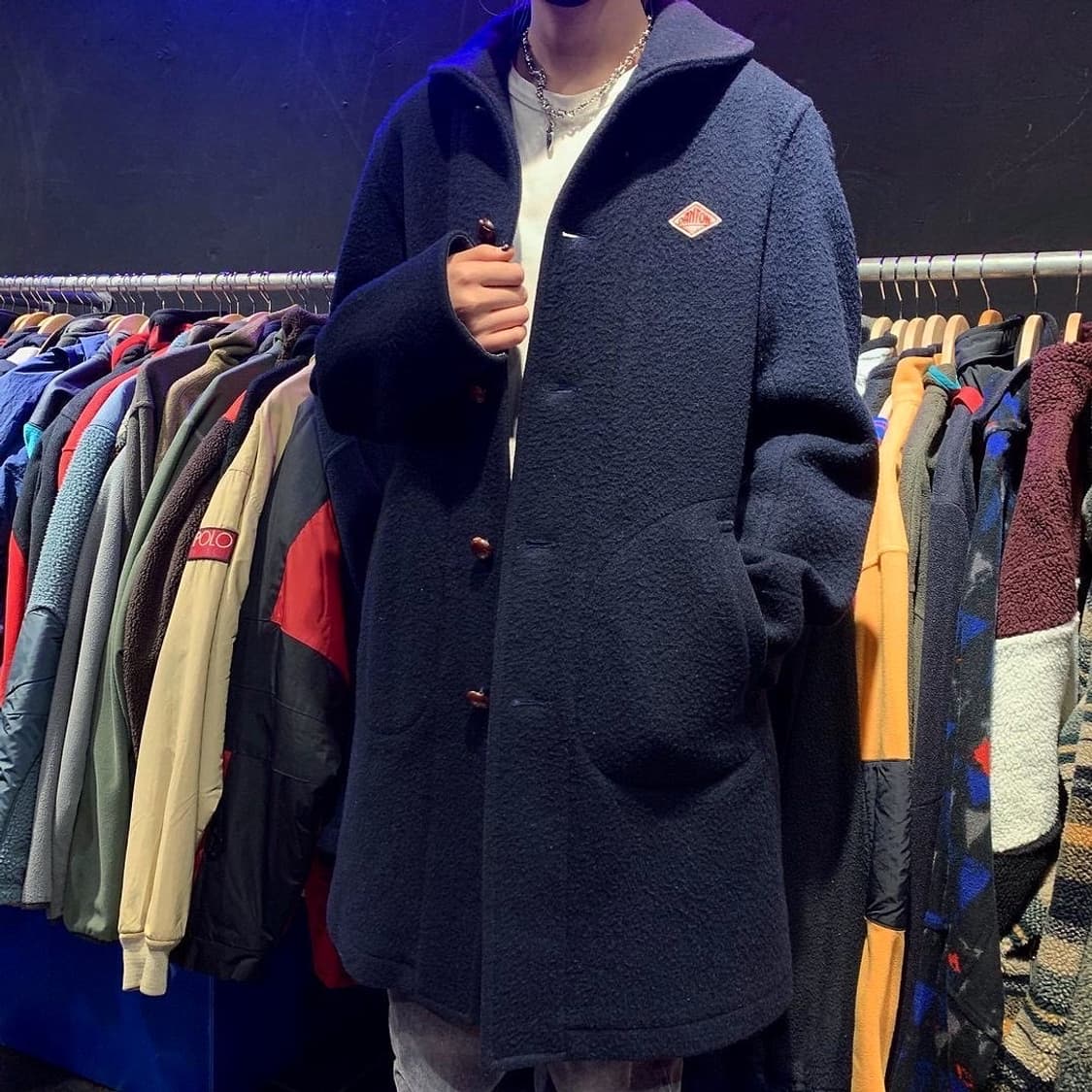 Danton (단톤) 제팬 라인 네이비 울 코트 상품이미지1