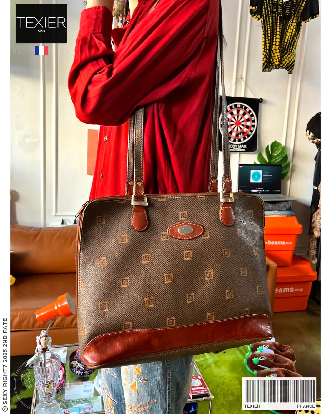 TEXIER France Made Leather Shoulder Bag 상품이미지1