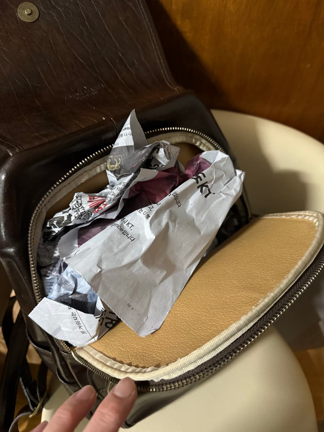 이태리통가죽여성백팩거의새것 상품이미지5