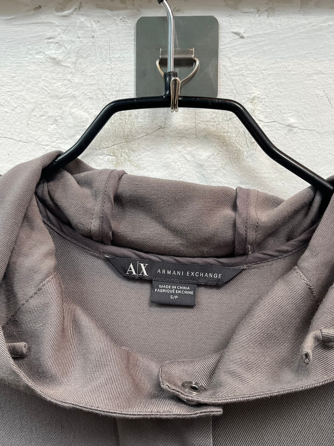 Armani Exchange 코튼 후드 집업 판초 S 상품이미지2