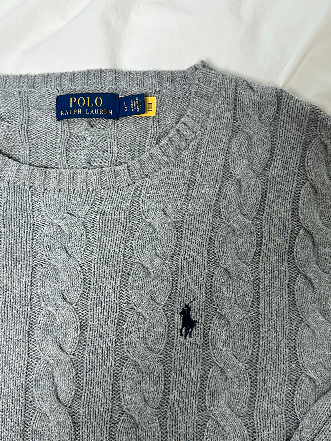 L) 폴로 꽈배기 케이블 니트 팝니다 상품이미지3