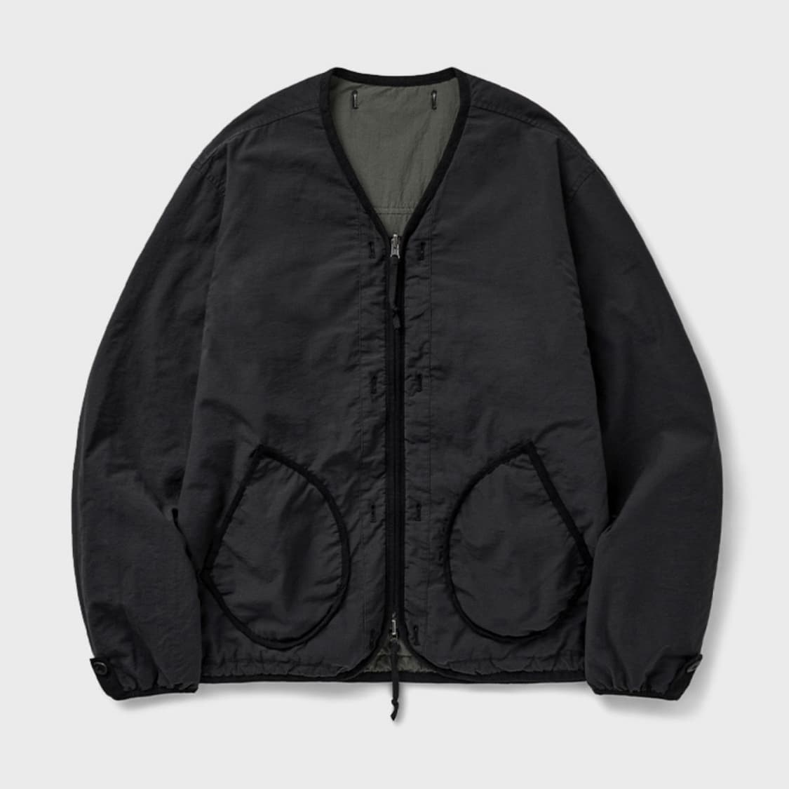 유니온블루 리버시블 라이너 자켓 블랙카키 상품이미지1