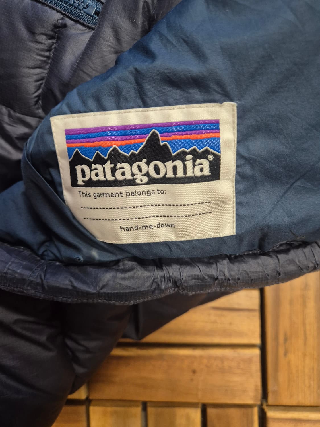 Patagonia 파타고니아 하이로프트 다운 네이비 키즈 XXL 상품이미지4