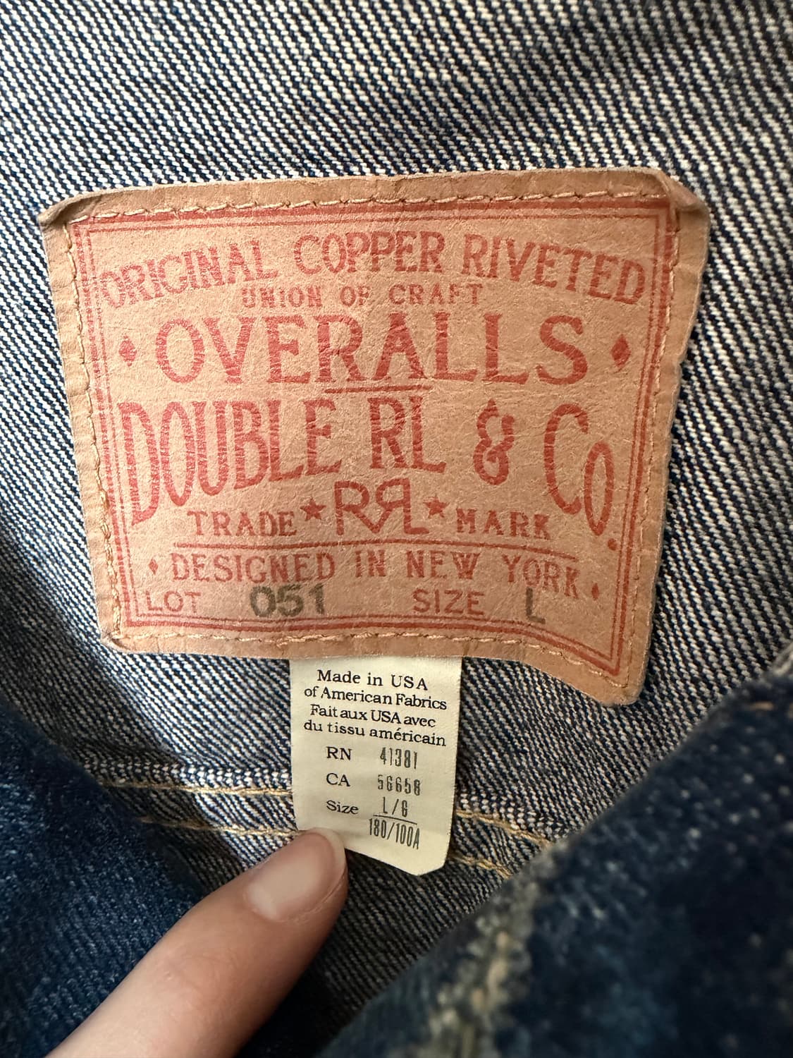 RRL 타입3 USA 데님자켓 L 상품이미지3