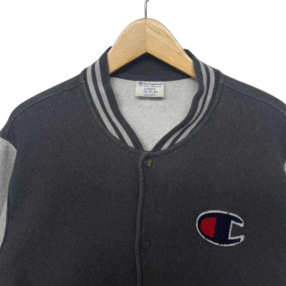 챔피온 로고 리버스위브  바시티자켓 상품이미지2