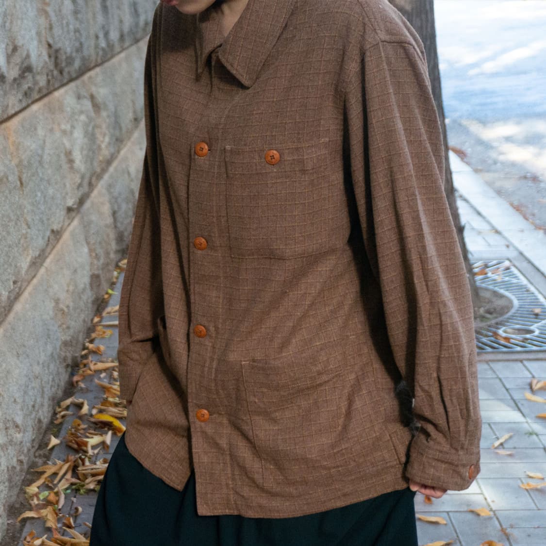 윈디버프 브라운 체크 셔츠자켓 상품이미지9